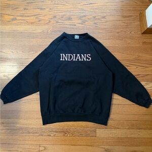 Vintage Indians Crewneck Sweatshirt XL USA Made Cotton Deluxe Sportswear